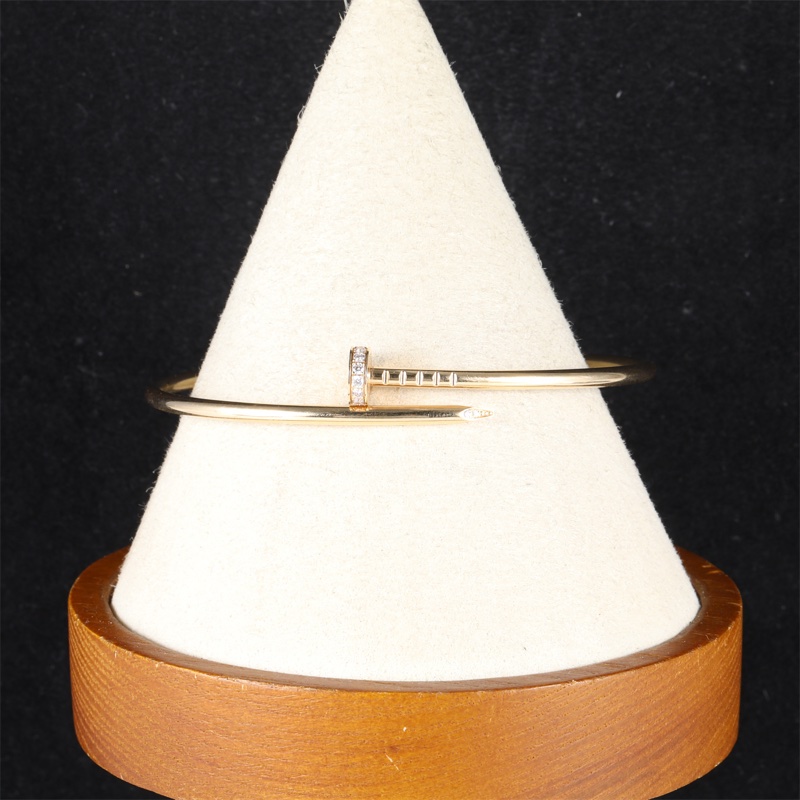 CARTIER(卡地亞) JUSTE UN CLOU 細版20鑽釘子手鐲 18K黃金/鑽石 18號 黃金 18K-0