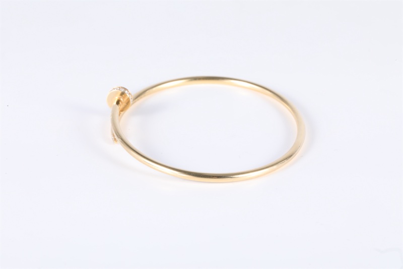 CARTIER(卡地亞) JUSTE UN CLOU 細版20鑽釘子手鐲 18K黃金/鑽石 18號 黃金 18K-1