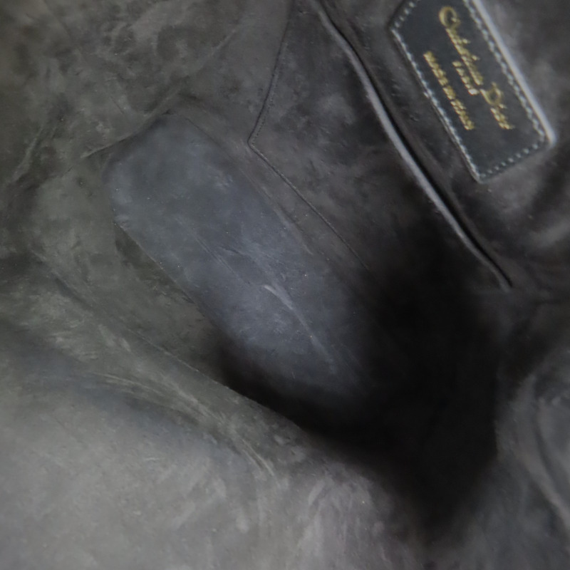 黑色 黑色 小牛皮 C'est Dior 中型包款 黑色壓印 CD 水桶包 15-NA-0263-4