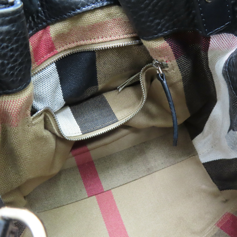 黑色 皮革 兩用包 肩背包【BURBERRY 巴寶莉】-4