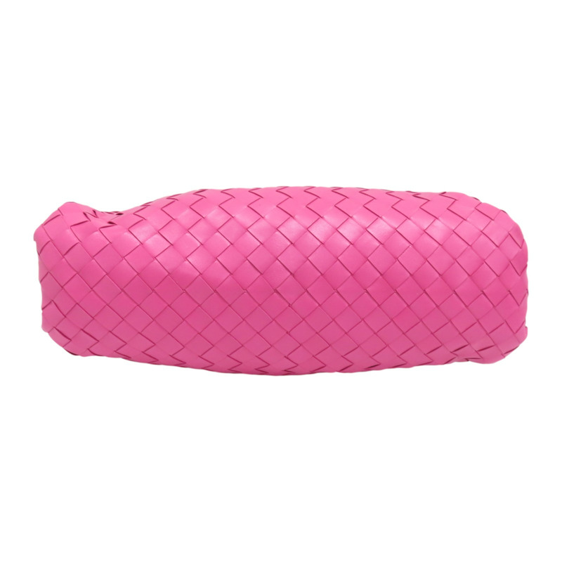 粉色 編織 羊皮 Woven Cloud 手拿包-3