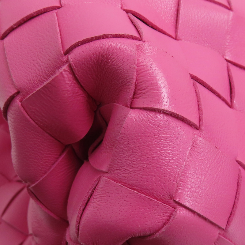 粉色 編織 羊皮 Woven Cloud 手拿包-10