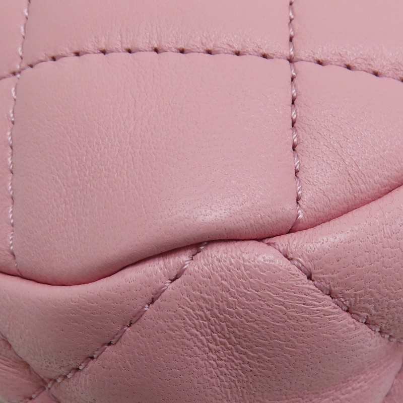 粉色 菱格紋 牛皮 鍊帶 HOBO 肩背包 AS3562-11