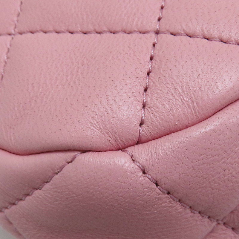 粉色 菱格紋 牛皮 鍊帶 HOBO 肩背包 AS3562-13