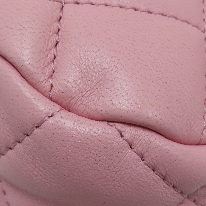 粉色 菱格紋 牛皮 鍊帶 HOBO 肩背包 AS3562-14