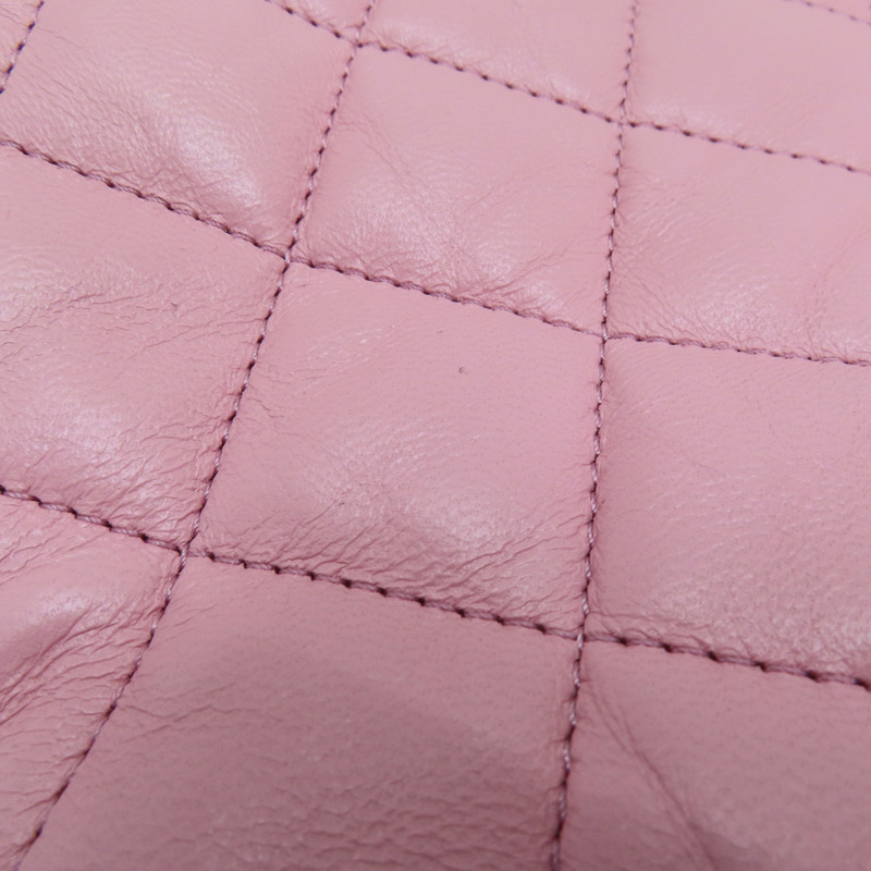 粉色 菱格紋 牛皮 鍊帶 HOBO 肩背包 AS3562-16