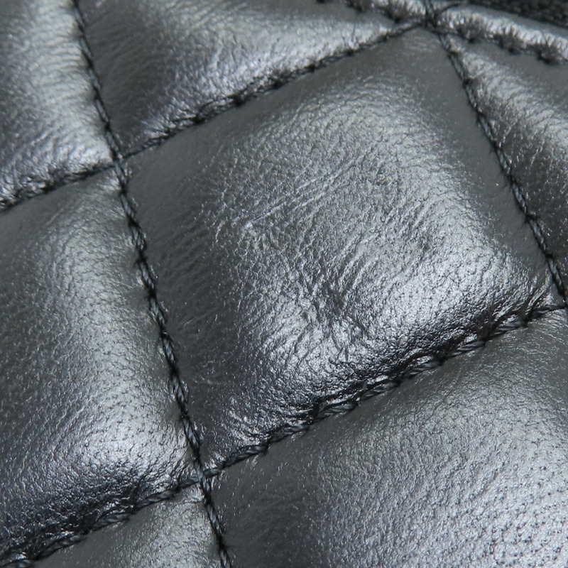 黑色 菱格紋 羊皮 Vanity Case 化妝箱 肩背包 AP1341-17