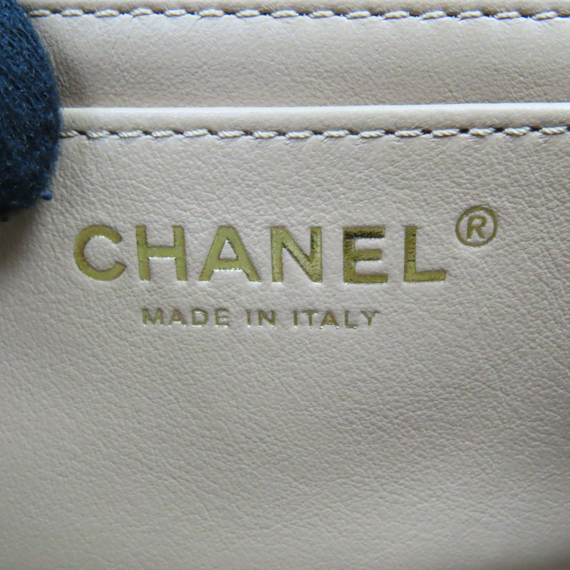 米色 菱格紋 羊皮 鍊帶 Pearl Crush 肩背包【CHANEL 香奈兒】 A35200-7