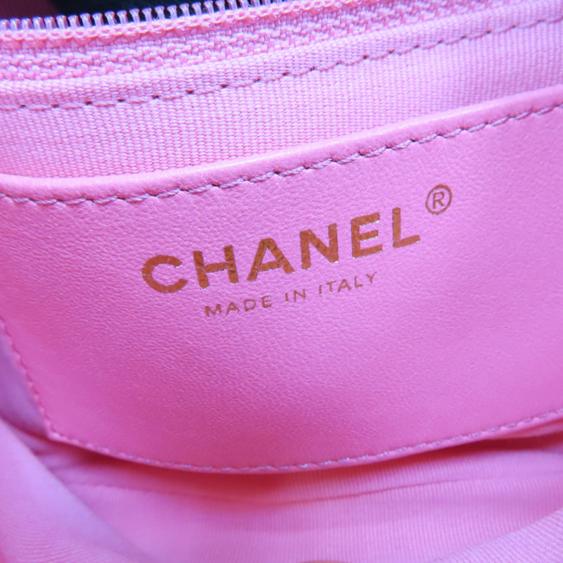 粉色 菱格紋 牛皮 鍊帶 Funky Town 肩背包 AS3214-7