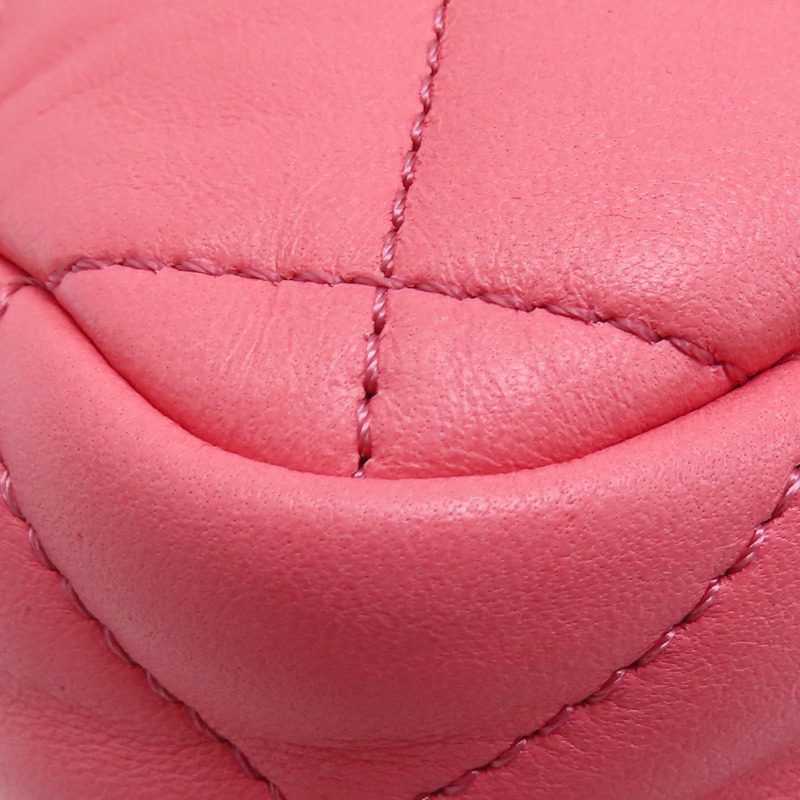 粉色 菱格紋 牛皮 鍊帶 Funky Town 肩背包 AS3214-12