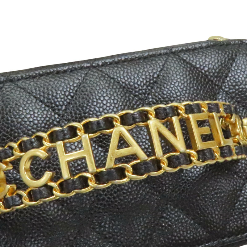 黑色 荔枝紋 牛皮 Top Handle Vanity Case 兩用包 無卡-15