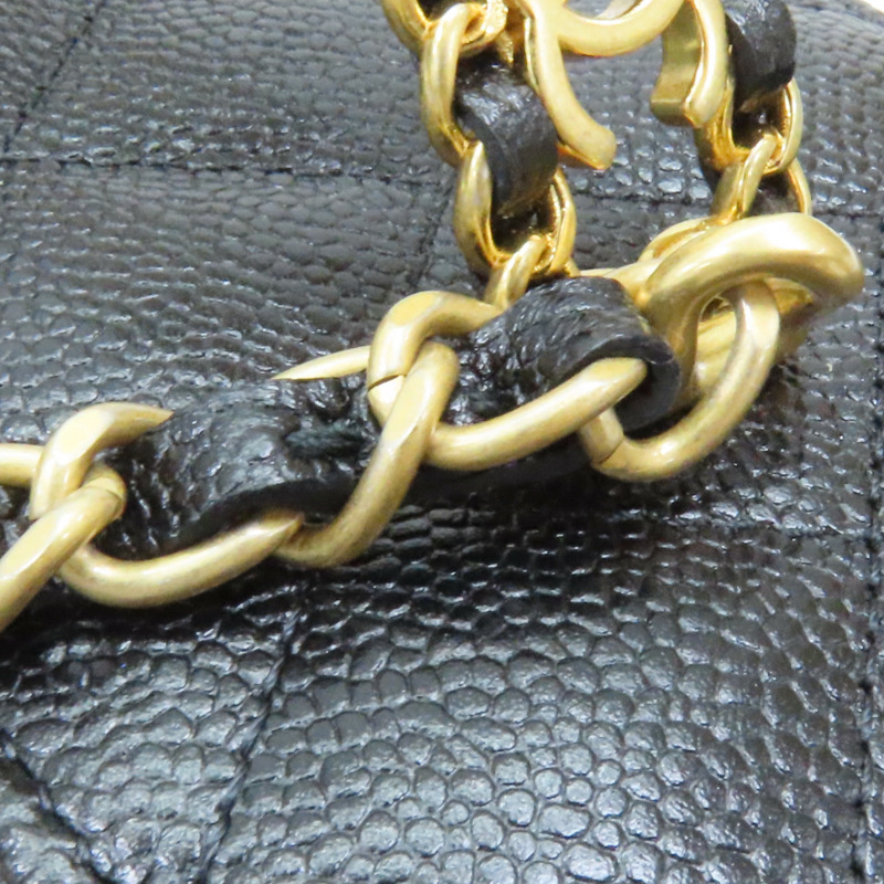 黑色 荔枝紋 牛皮 Top Handle Vanity Case 兩用包 無卡-16