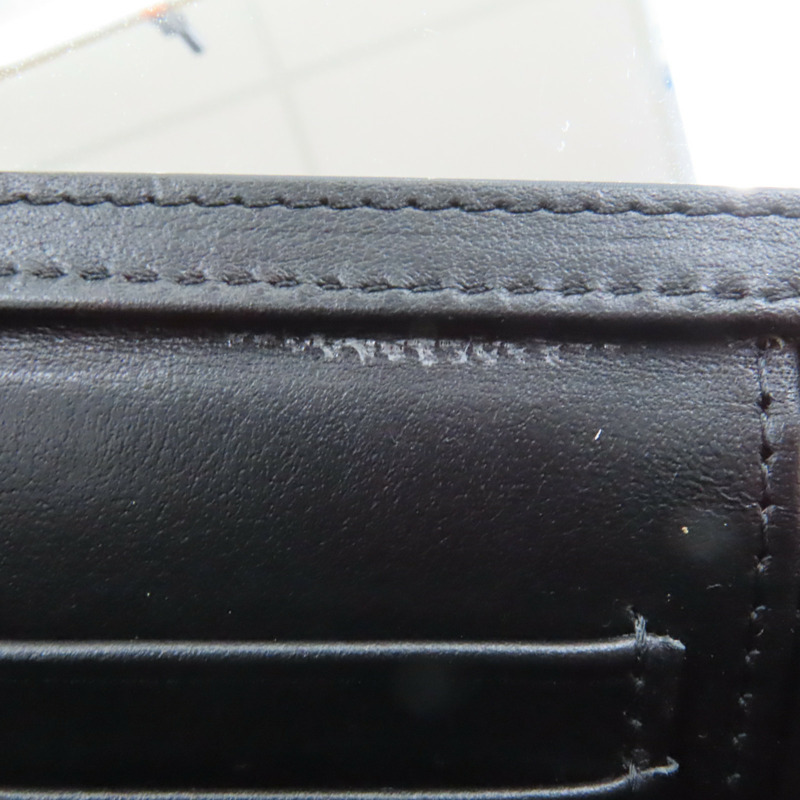 黑色 荔枝紋 牛皮 Top Handle Vanity Case 兩用包 無卡-17