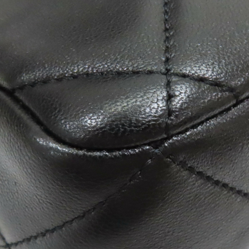 黑色 菱格紋 羊皮 鍊帶 肩背包 AS2693-12