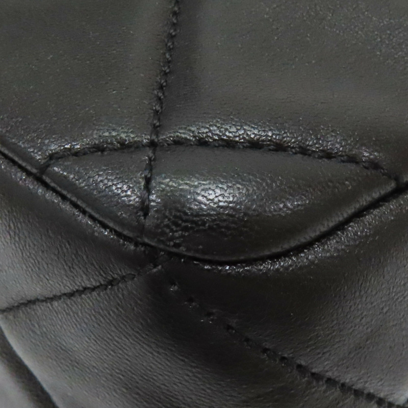 黑色 菱格紋 羊皮 鍊帶 肩背包 AS2693-13