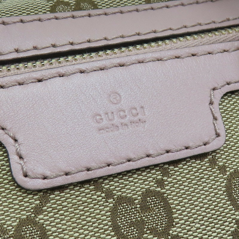 棕色 帆布 粉色 牛皮 波士頓包 手提包 247205-7