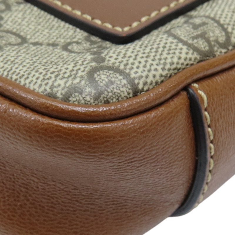 烏木色 GG PVC塗層帆布 肩背包 658487-17