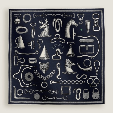 Hermès ｜140cm 羊絨絲巾｜Inventaire Poétique