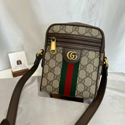 GUCCI 598127 Ophidia 綠紅綠側背方包