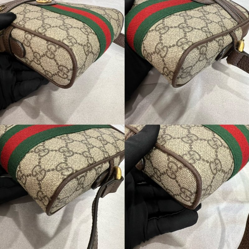 GUCCI 598127 Ophidia 綠紅綠側背方包-8