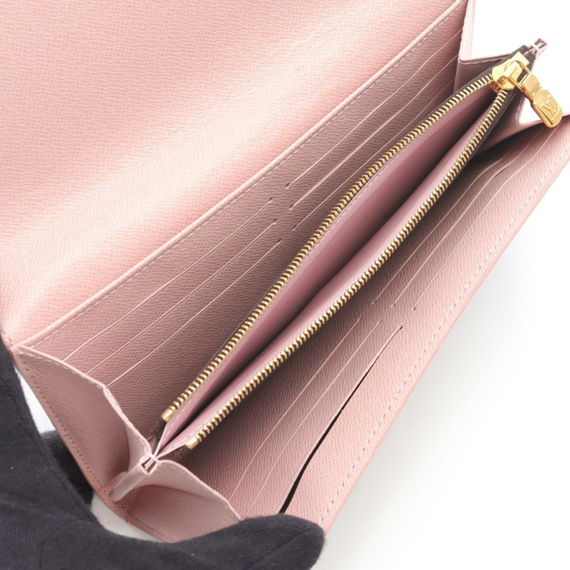 LOUIS VUITTON Portefeuille Sarah 雙折皮夾 鉚釘 N60249 Damier Ebene 二手 LV-2