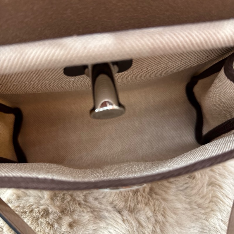 Hermes mini Herbag 烏木色銀扣 stamp K-9