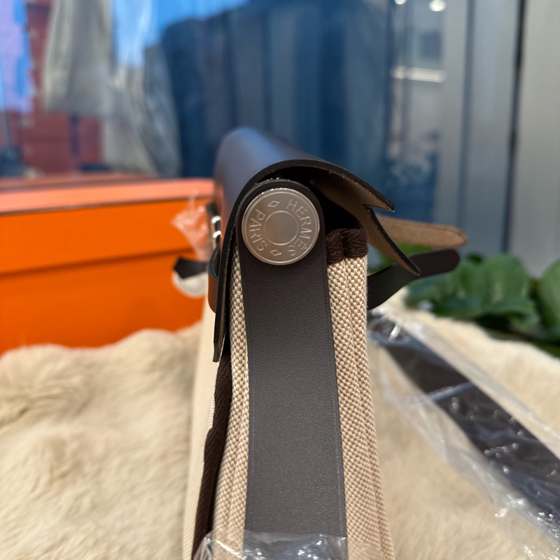 Hermes mini Herbag 烏木色銀扣 stamp K-12