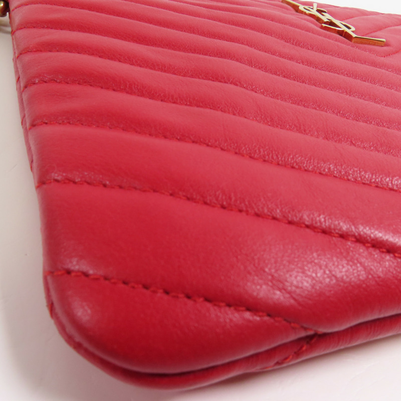 SAINT LAURENT 牛皮皮革Pouch金扣手拿包-5