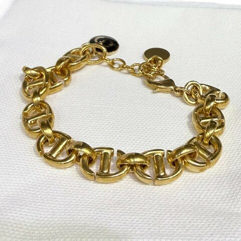 【美收精品】Dior 金色CD手鍊 3-118