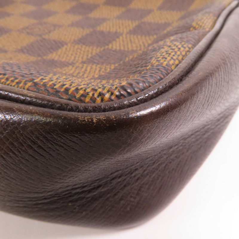 LOUIS VUITTON Damier Trousse Makeup Accessory Pouch金扣手挽袋棕色-6