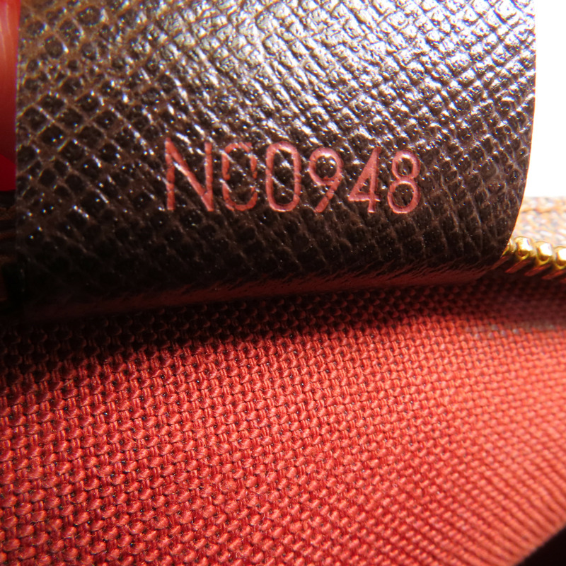 LOUIS VUITTON Damier Trousse Makeup Accessory Pouch金扣手挽袋棕色-15