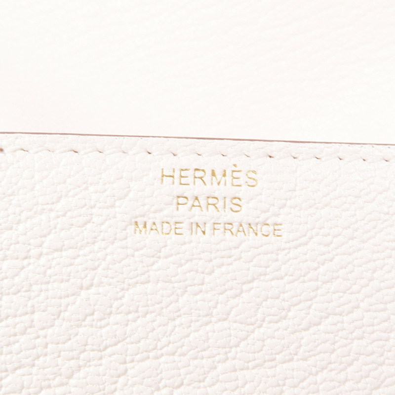 HERMES Chevre皮革Roulis Slim銀扣錢包Nata-10