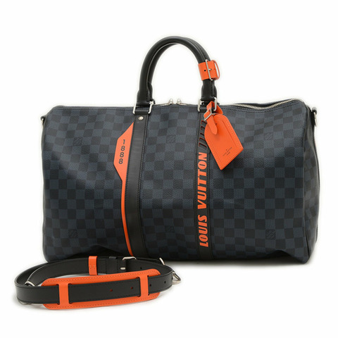 Louis Vuitton Damier Cobalt Keepall Bandouliere 45 蕾絲波士頓包 N40166 BP