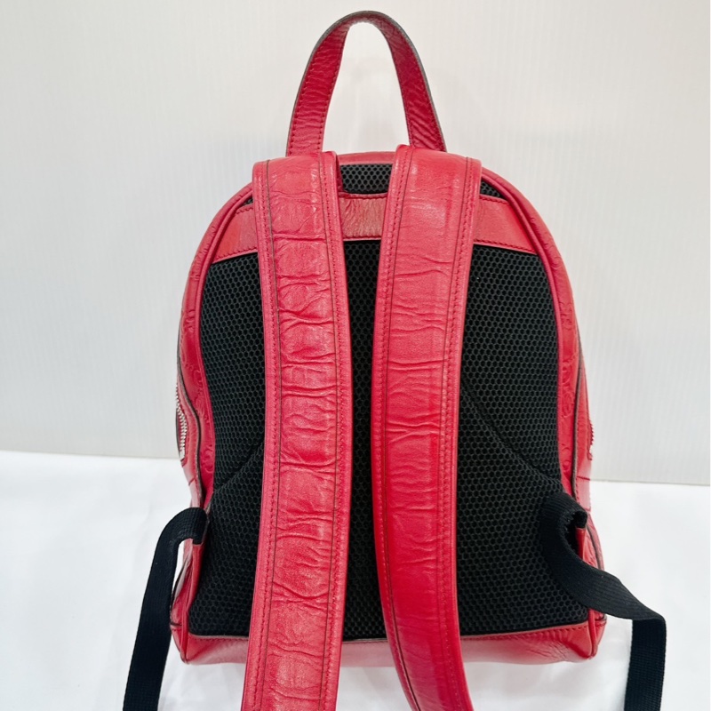 莉亞精品♡ Gucci紅色老花後背包 二手美包-3