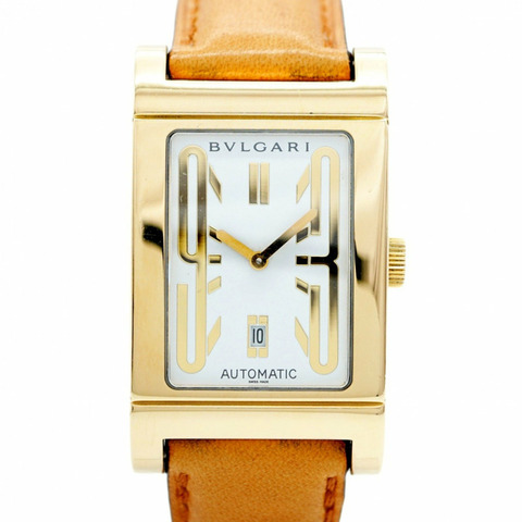 Bvlgari Rettangolo RT45G 白色錶盤男士手錶