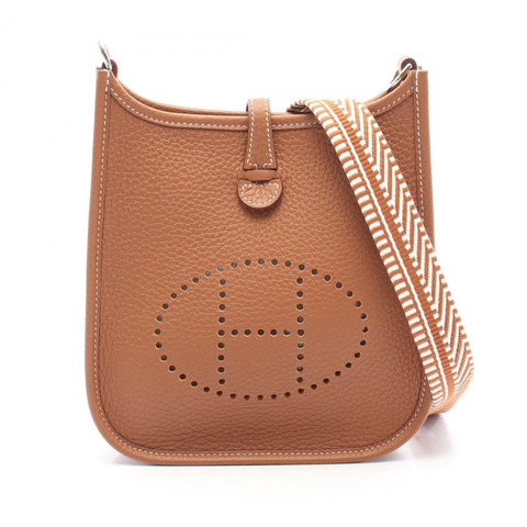 愛馬仕 HERMES Evelyn TPM 單肩包 皮革 Taurillon Clemence 女款包 棕色 077887CK