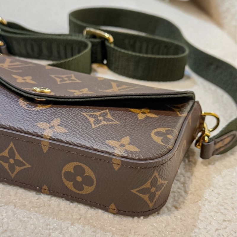 LV felicie strap 系列 - 新款三合一 - 绿肩带-9
