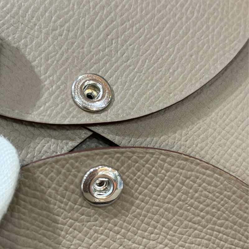 HERMES CALVI DUO EPSOM 18 大象灰色 名片夾 零錢包 信用卡包 短夾 錢包 皮夾-13