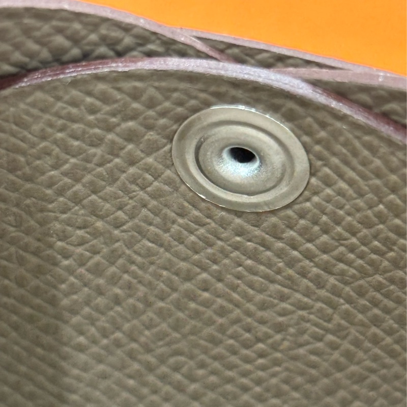HERMES CALVI DUO EPSOM 18 大象灰色 名片夾 零錢包 信用卡包 短夾 錢包 皮夾-17