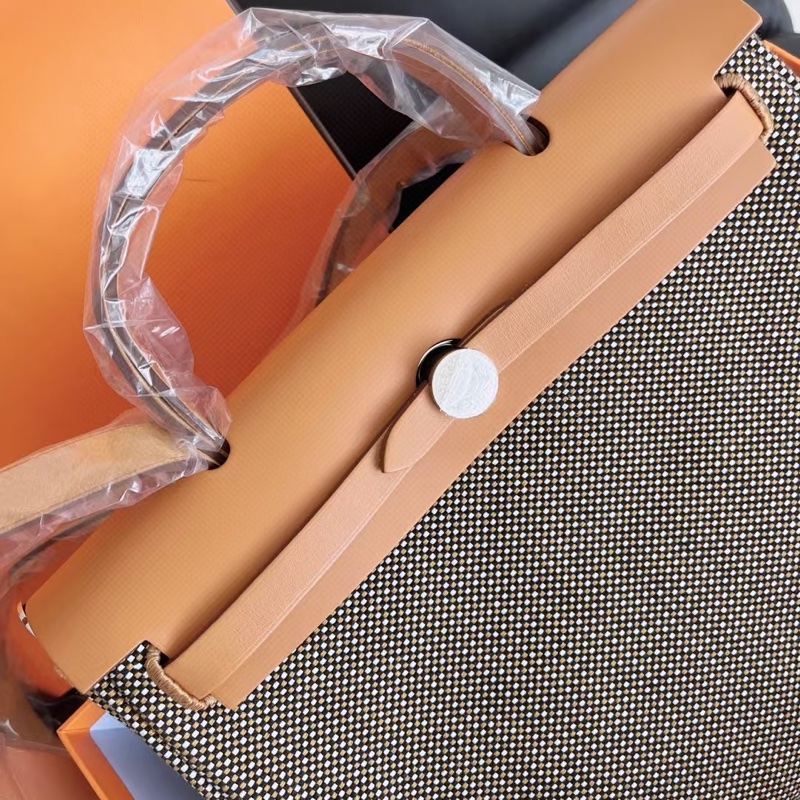 Hermes🌈Herbag 31🧡金棕拼色華夫餅編織銀扣🧡全新未使用🌟Full Set🌟全套有單🌟閑置🌟-2