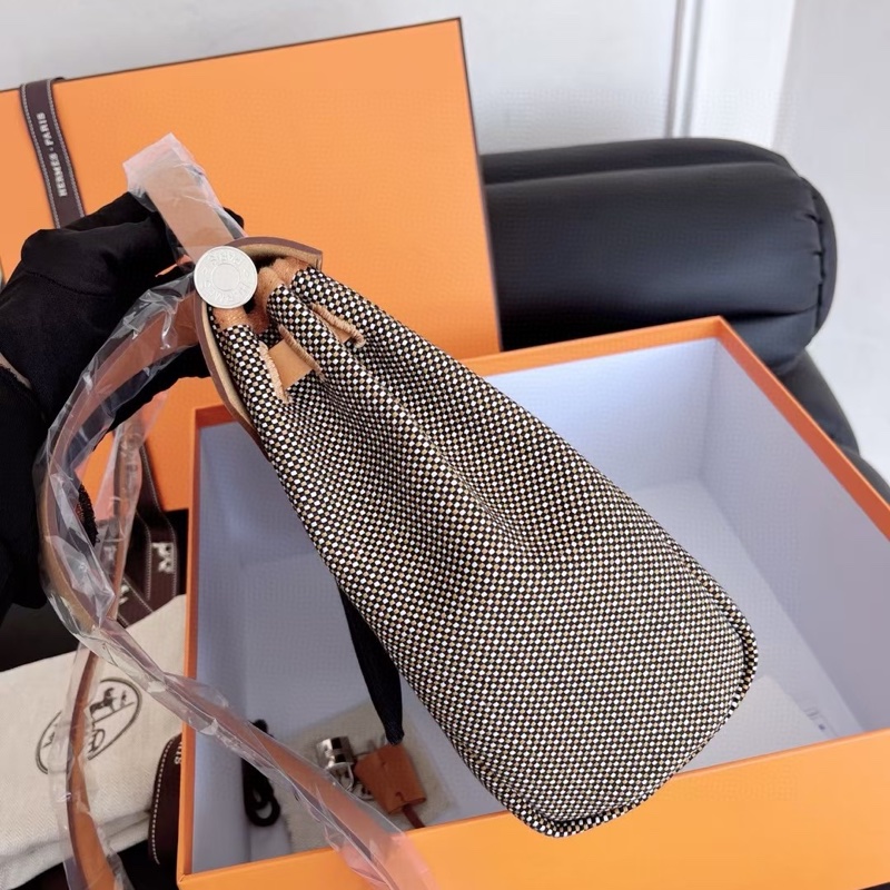 Hermes🌈Herbag 31🧡金棕拼色華夫餅編織銀扣🧡全新未使用🌟Full Set🌟全套有單🌟閑置🌟-4