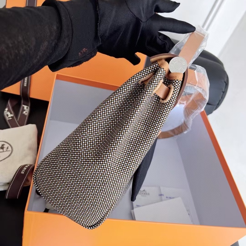 Hermes🌈Herbag 31🧡金棕拼色華夫餅編織銀扣🧡全新未使用🌟Full Set🌟全套有單🌟閑置🌟-5