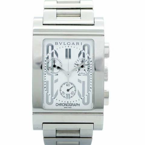 Bvlgari Rettangolo RTC49S 白色錶盤男士手錶
