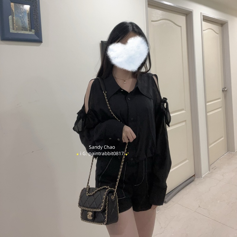 ෆ Chanel 滾邊穿皮鍊黑金cf 🖤24B-2