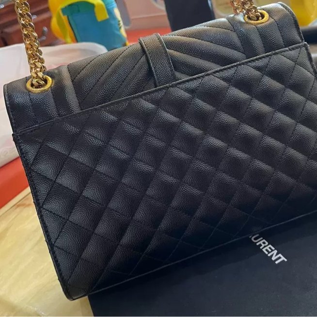 YSL黑金 斜背包 背過兩三次而已 很新-7