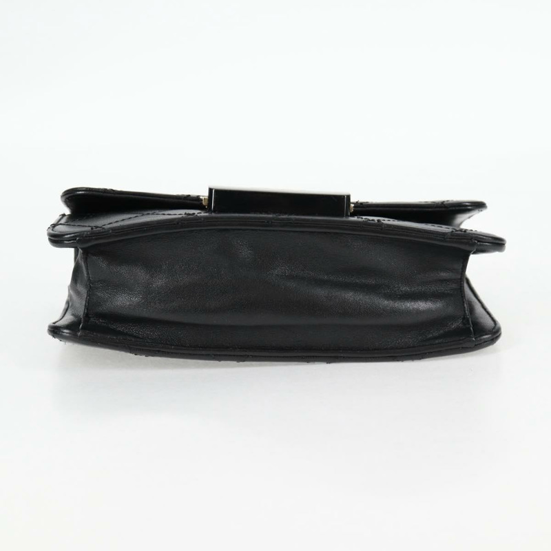 【日本直送】香奈兒 Matelasse 鏈條單肩包 小羊皮 黑金 CC 正品 127542M-4