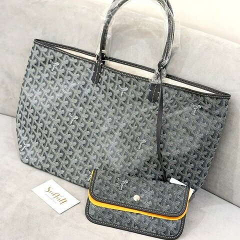 GOYARD Saint Louis PM Tote Bag - grey灰色