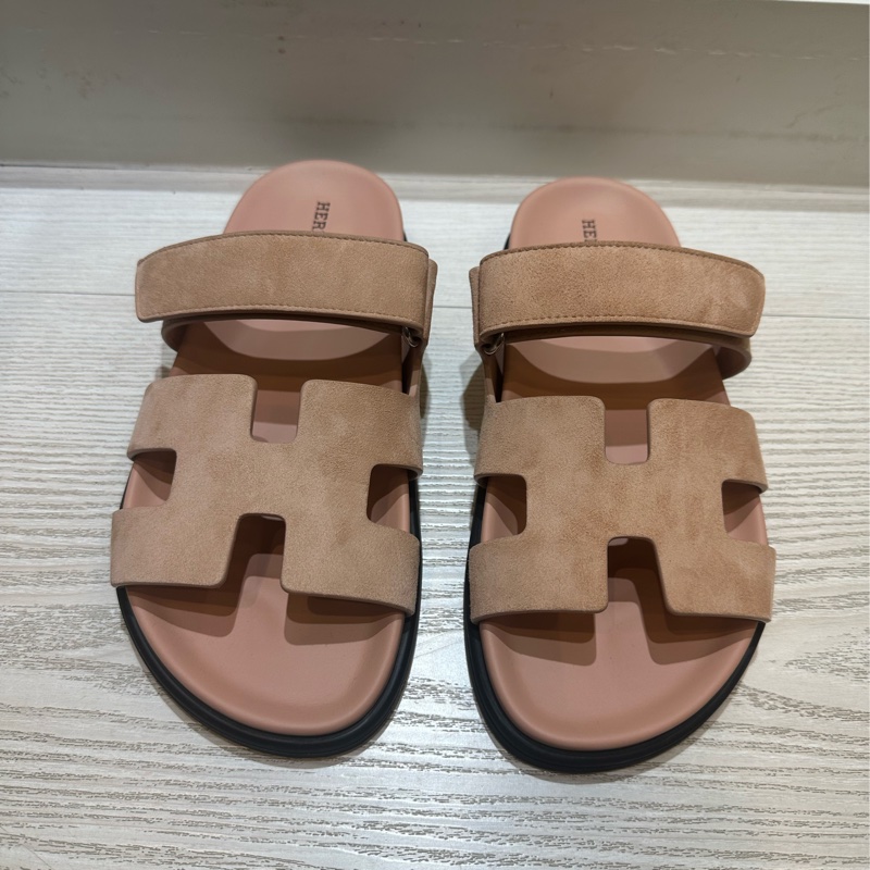 Hermes 愛馬仕 Chypre  玫瑰粉 麂皮 涼鞋 二舅鞋-7