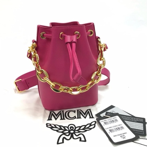MCM bucket pink bag