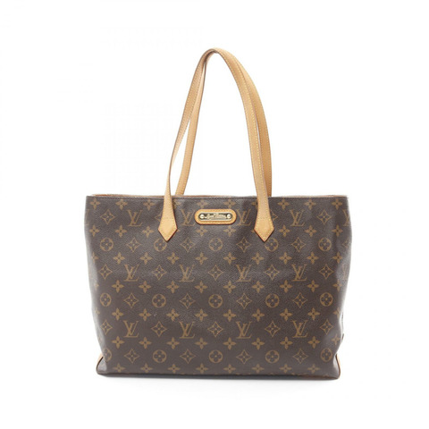 LOUIS VUITTON Wilshire 中型字母托特包 M45644 PVC 棕色 二手 女士